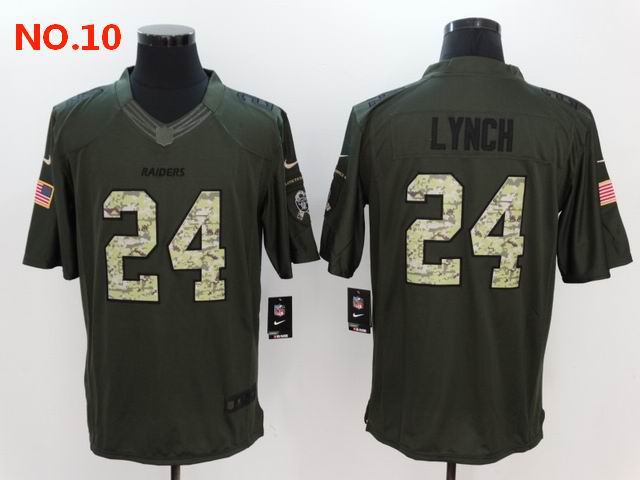 Men's Las Vegas Raiders 24 Marshawn Lynch Jesey NO.10;